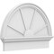 Ekena Millwork Half Round 4 Spoke Architectural Grade PVC Combination Pediment, 30"W x 21-3/4"H x 2-3/4"P PEDPC030X220HRO04 - alternate 1